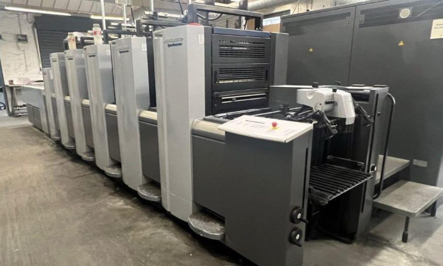 Heidelberg SX 52-5+LX (2012) – five-colour press with coater, feeder-side view