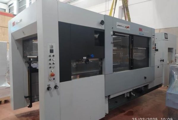 Heidelberg Easymatrix 106 CS automatic diecutter prepared for loading in Barcelona