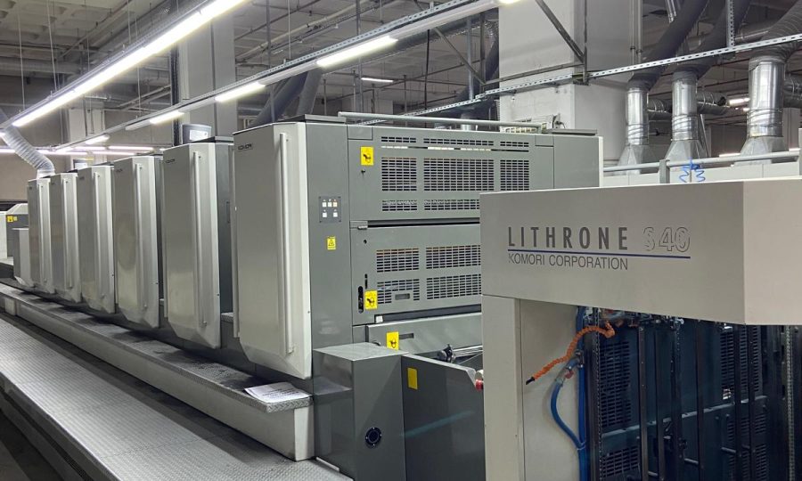 2008 Komori Lithrone LS-640+CX UV printing press — overview